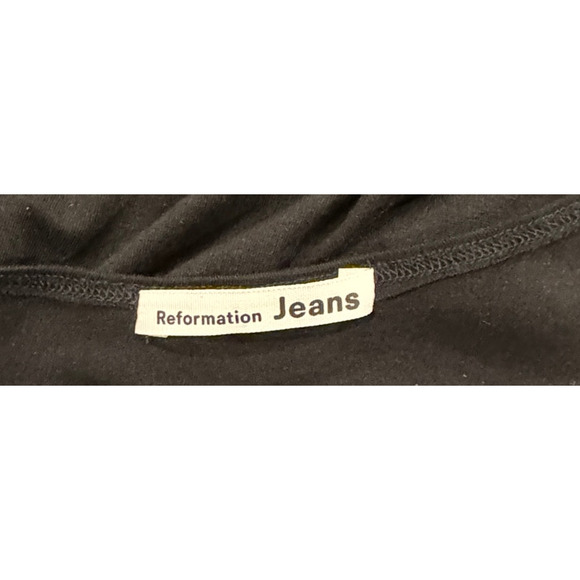 REFORMATION Ari Button Front Stretch Tencel Lyocell Dress Size Large - Picture 4 of 7